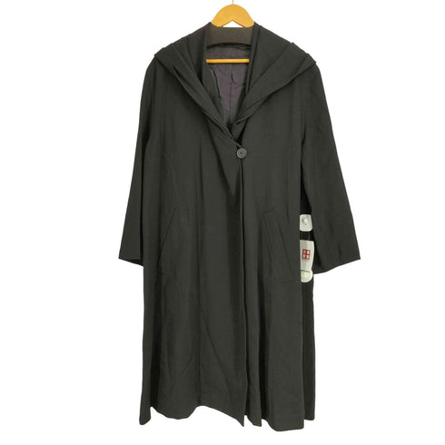 best/e ウール100 ドレープカラー フーデッドコート レディース